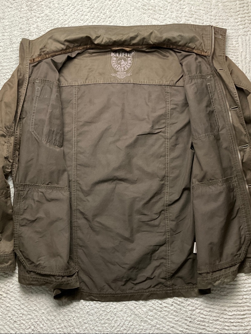Kuhl Men's Kollusion Hooded Jacket in Coffee Color Size Medium - Picture 10 of 15